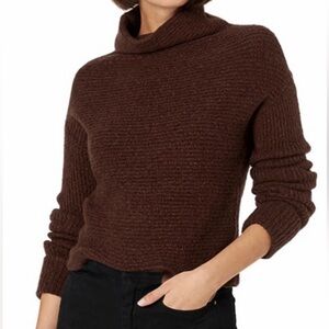 Anthropologie Daily Ritual Brown turtle neck sweater size small